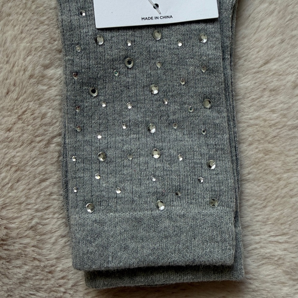 LOFT Gray Embellished Crew Socks - Picture 3 of 7